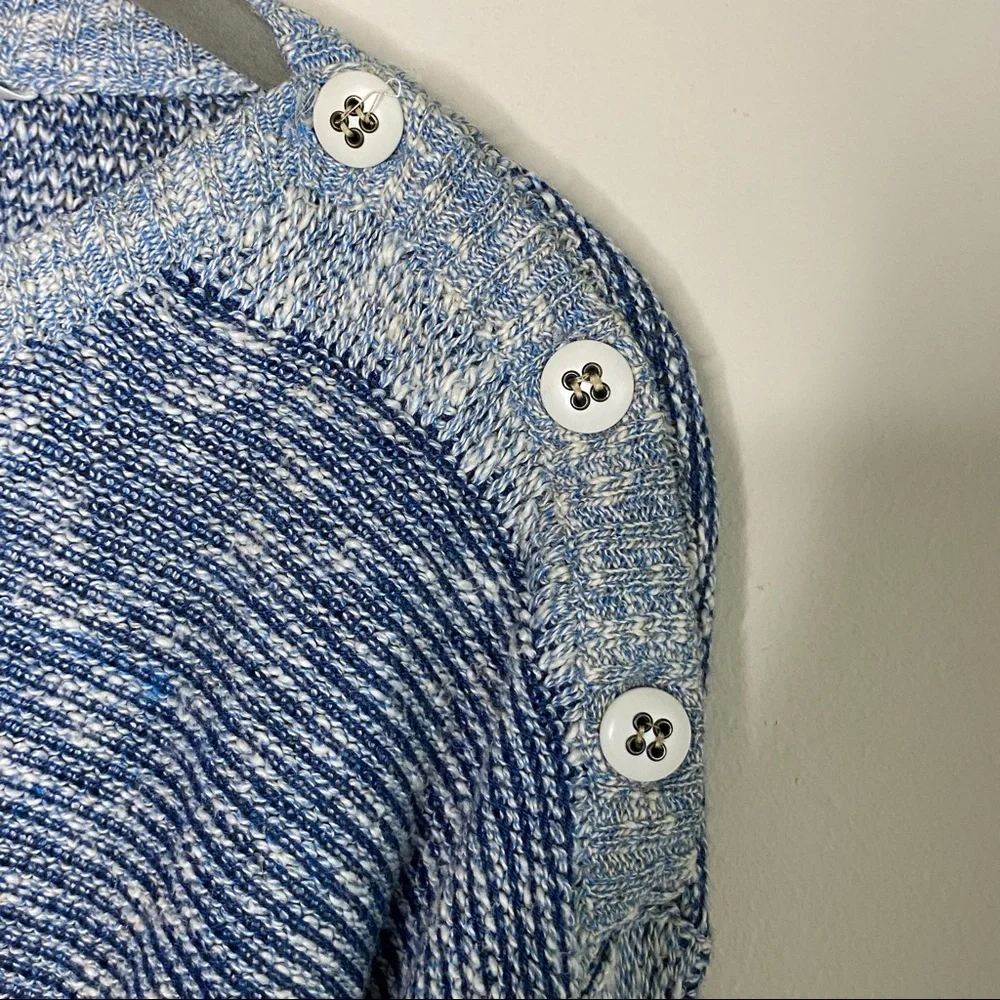 Vintage Mondo Sweater Hidden Sailboat Blue White - Picture 6 of 7